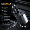 120W 4-in-1 Retractable Fast Car Charger | Dual Type-C & USB Adapter