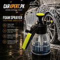 2L Portable Handheld Pressure Water & Foaming Spray Bottle | Car Wash & Garden Sprayer