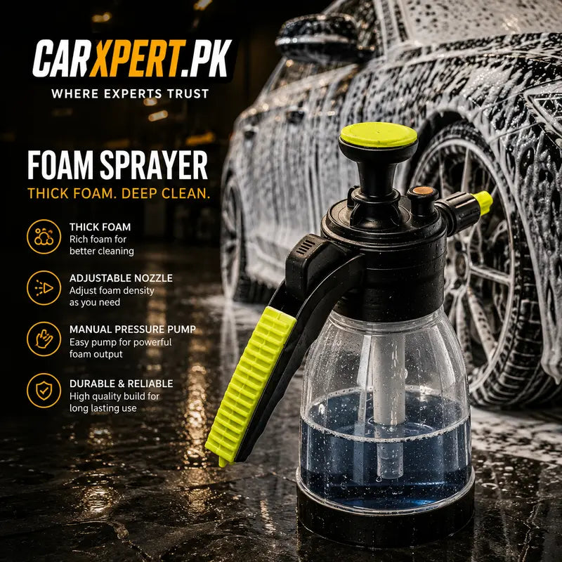 2L Portable Handheld Pressure Water & Foaming Spray Bottle | Car Wash & Garden Sprayer