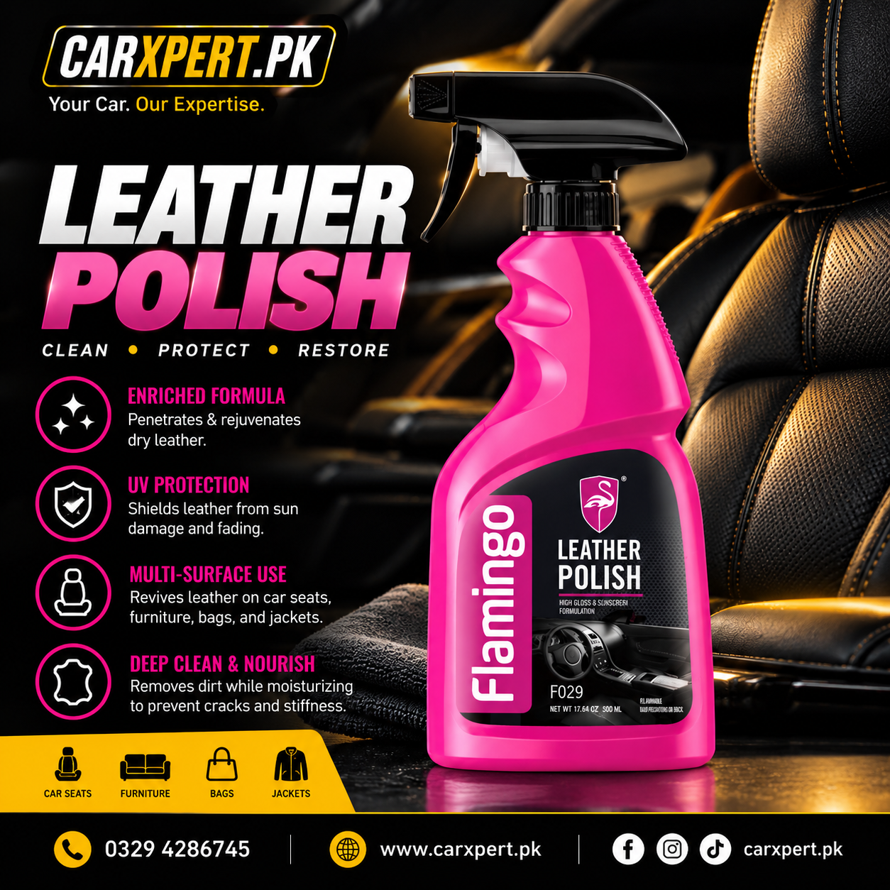 FLAMINGO LEATHER POLISH