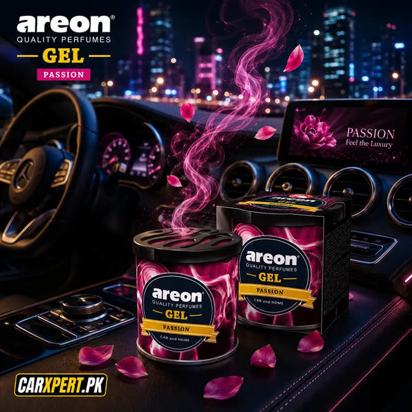 Areon Gel Car Air Freshener – Black Crystal, Passion & Wish (60 Days)