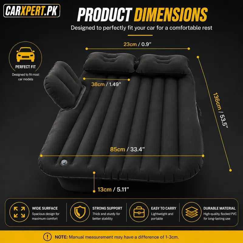 Imported Universal Car Back Seat Inflatable Air Mattress Bed with Air Pump