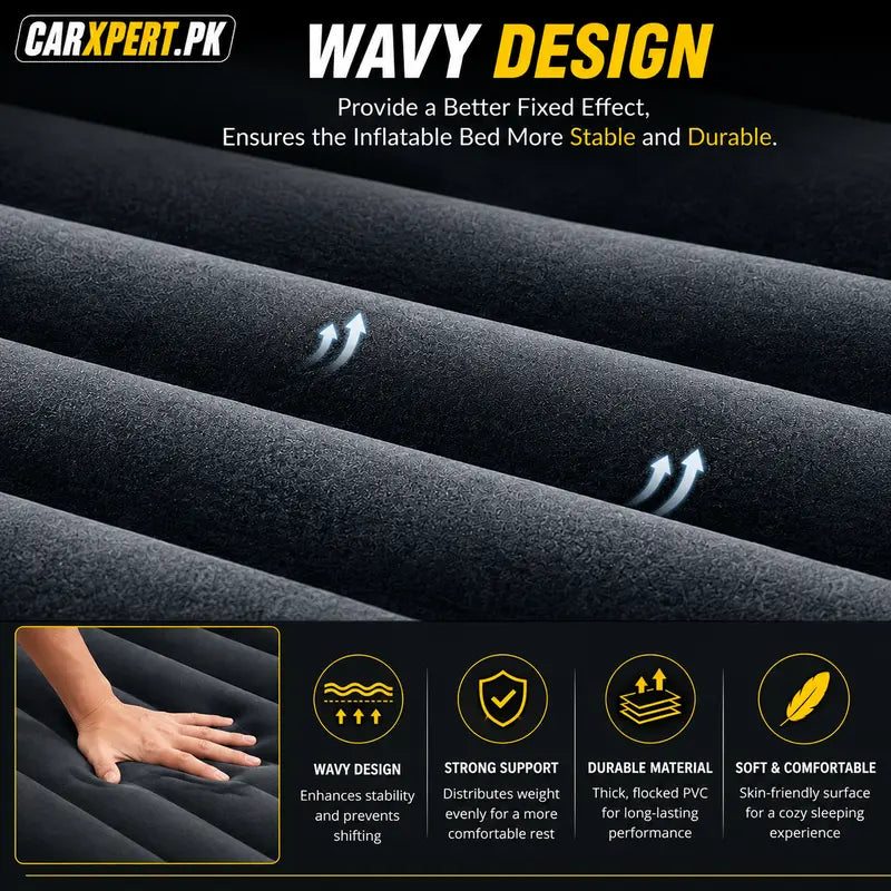 Imported Universal Car Back Seat Inflatable Air Mattress Bed with Air Pump