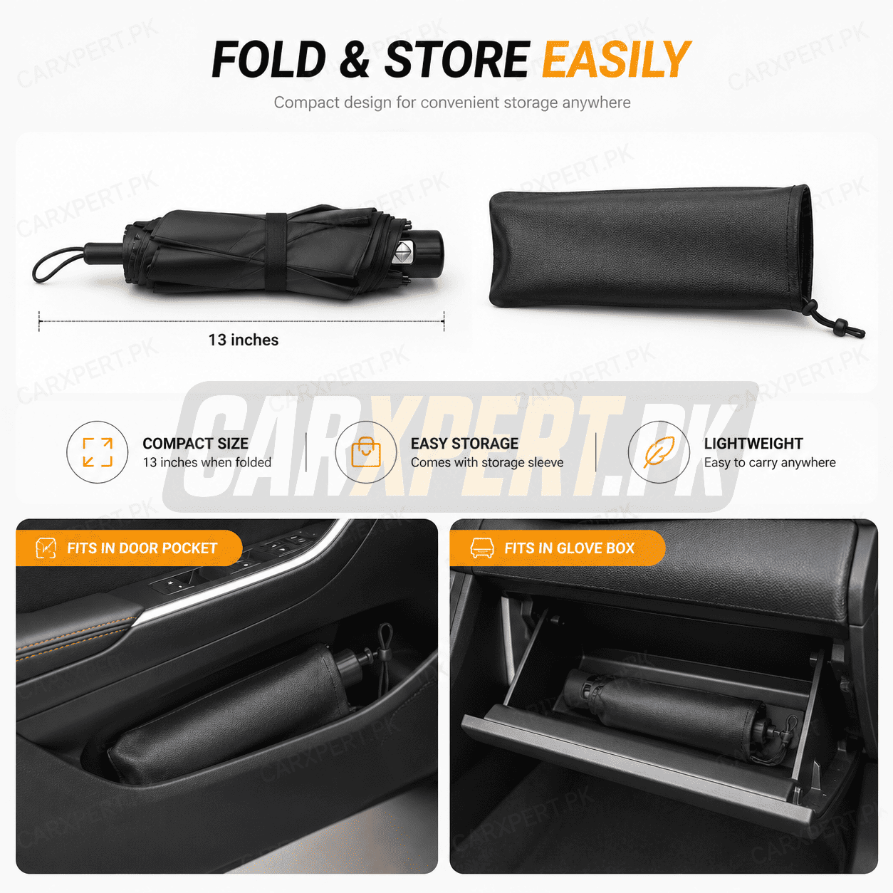 Universal Car Umbrella Windshield Sun Shade | Foldable UV & Heat Protection