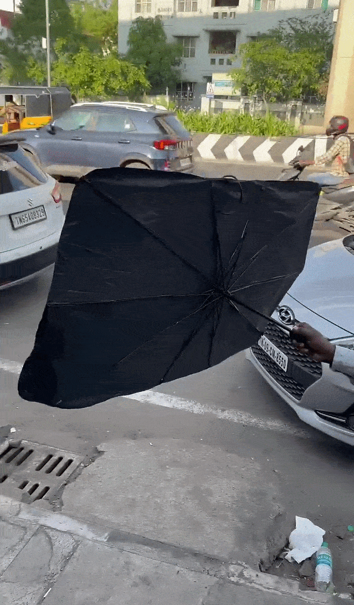 Universal Car Umbrella Windshield Sun Shade | Foldable UV & Heat Protection