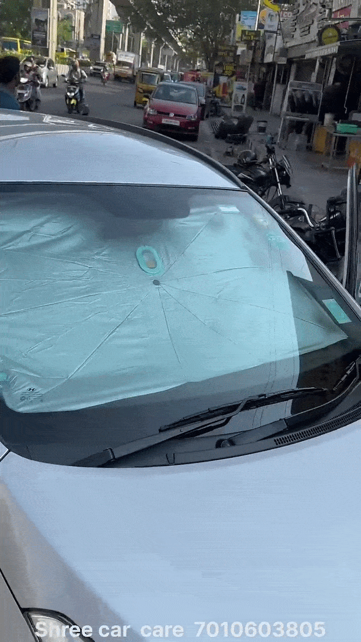 Universal Car Umbrella Windshield Sun Shade | Foldable UV & Heat Protection