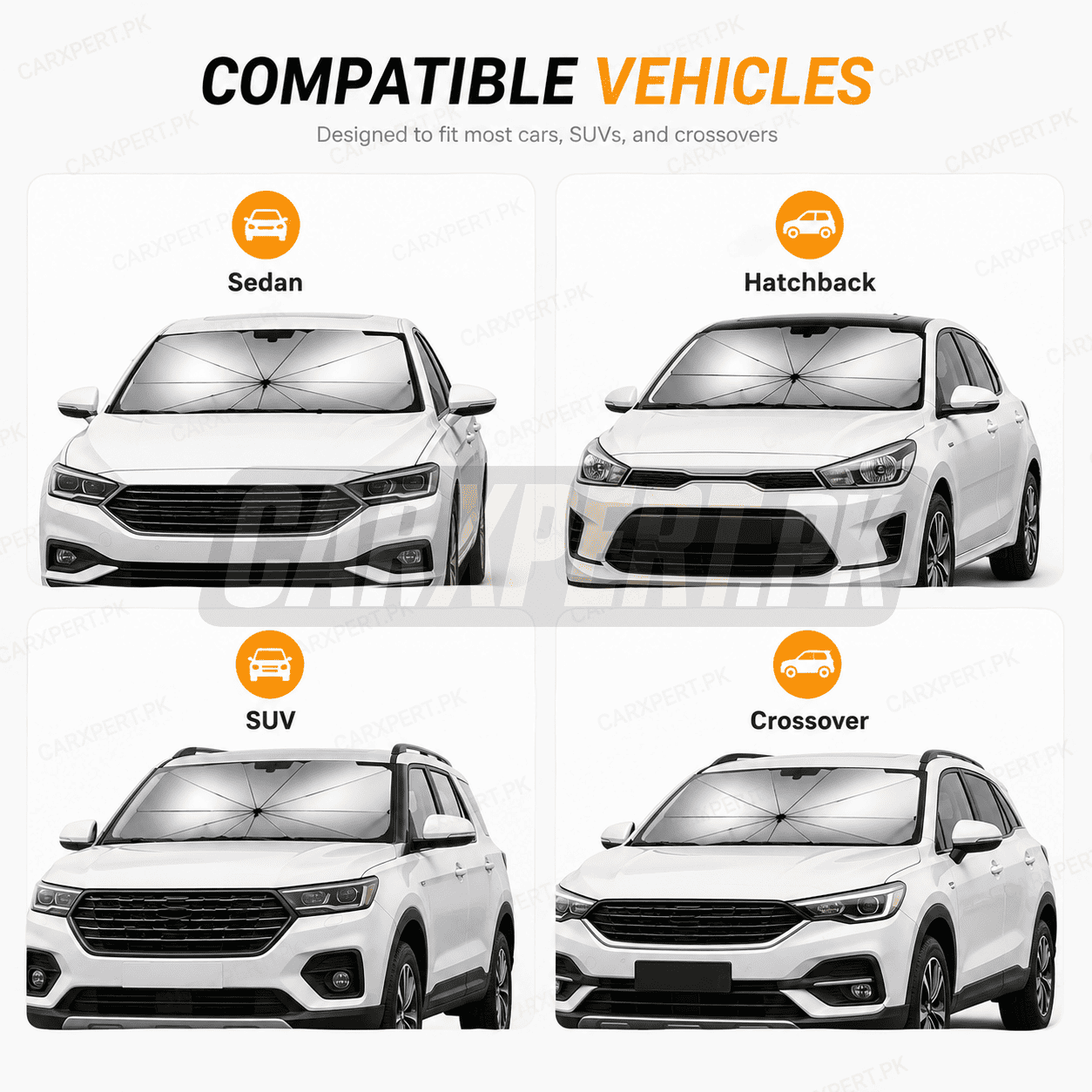 Universal Car Umbrella Windshield Sun Shade | Foldable UV & Heat Protection